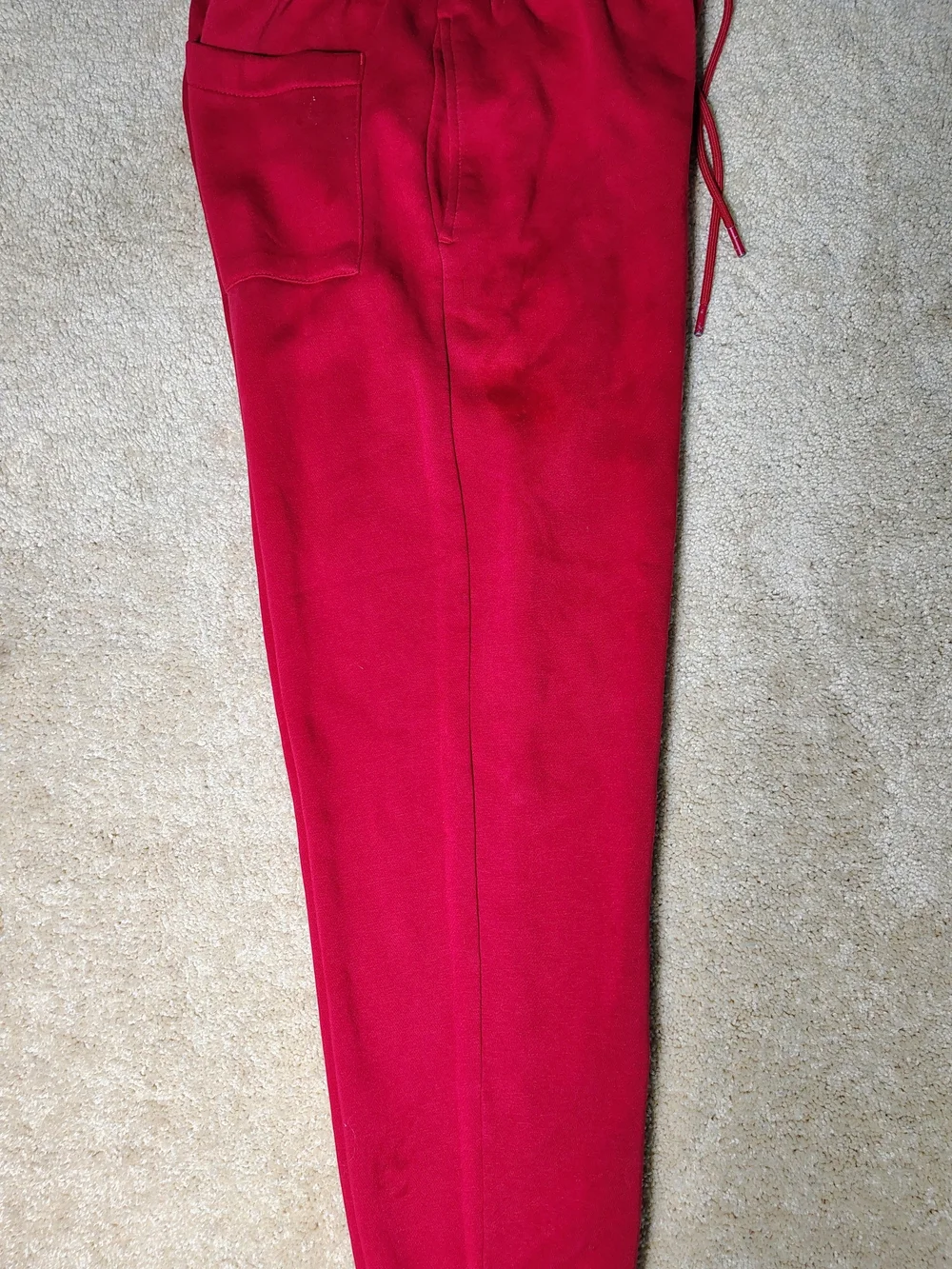 Jordan Red Men's Fleece Sweatpants with Back Pocket
